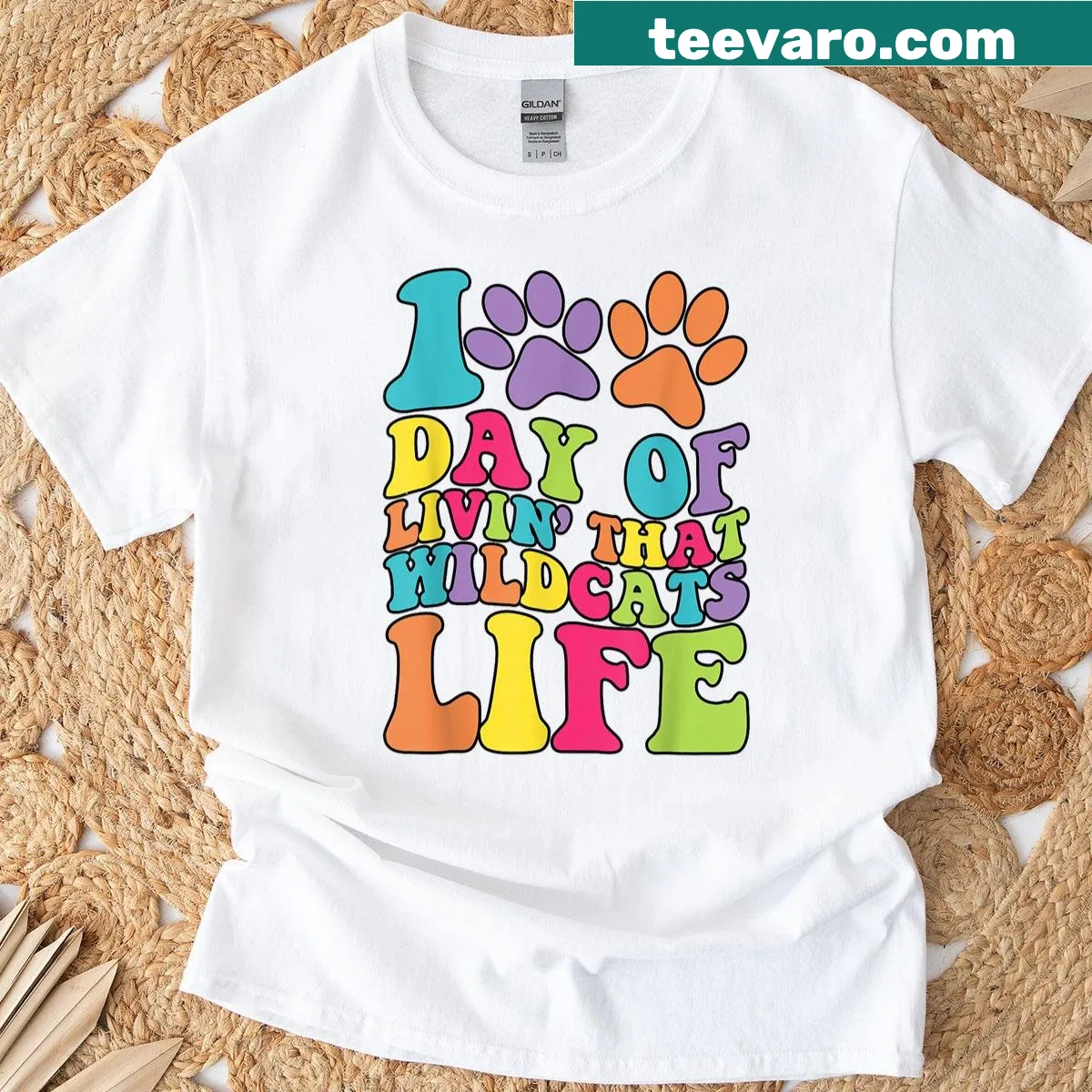 Typography design for 100th day of school celebration — on a men's t-shirt