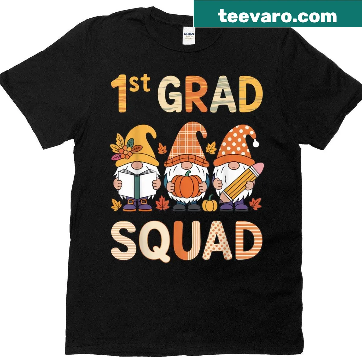Cute gnome graphic t-shirt for first graders — on a men's t-shirt