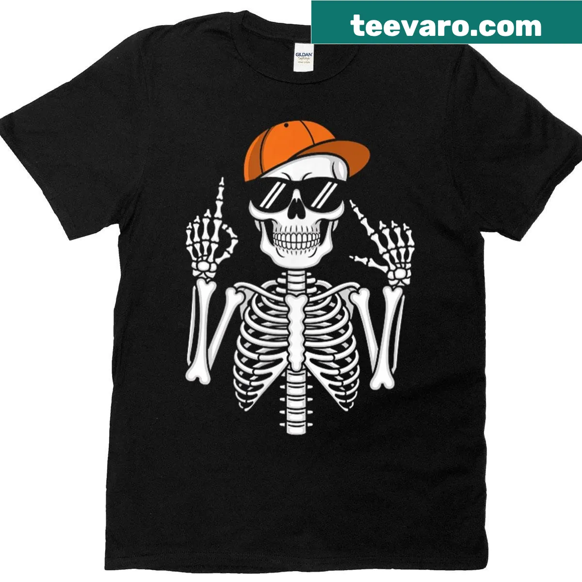 Skeleton design with 'Six Seven' meme text for kids — on a men's t-shirt