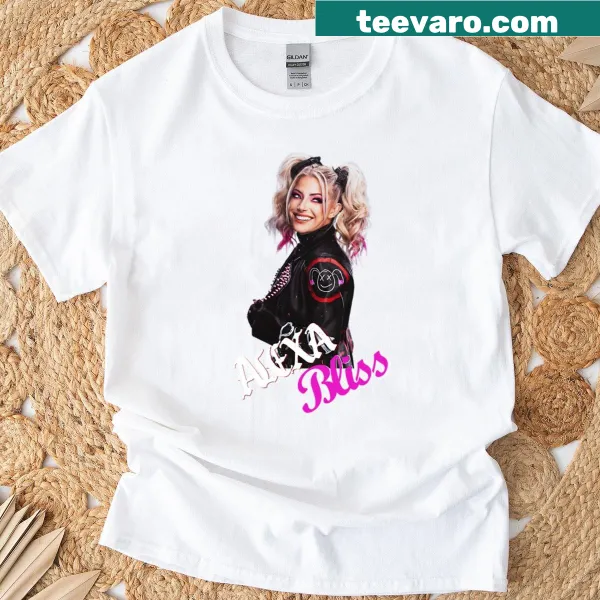 Illustration of Alexa Bliss on a T-shirt for wrestling fans