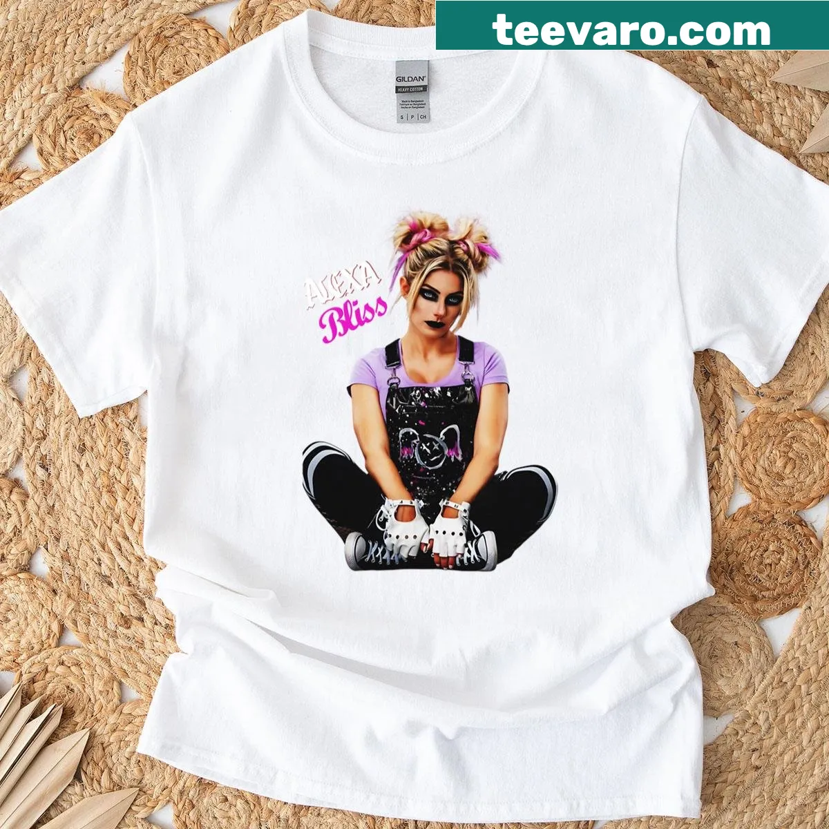 Pop art t-shirt inspired by Alexa Bliss — on a men's t-shirt