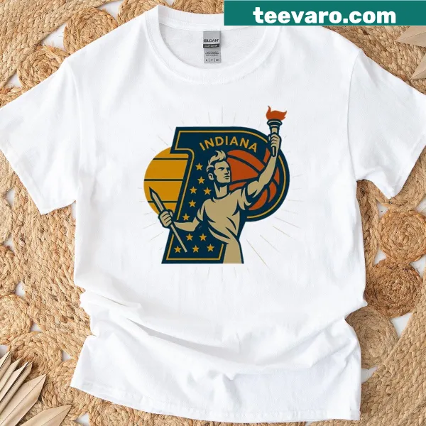 Indiana Pacers themed T-shirt with artistic design