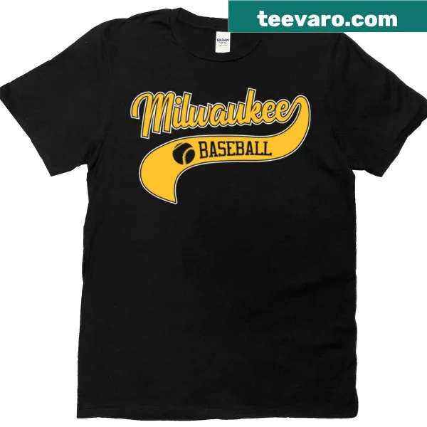 Artistic Milwaukee Brewers logo T-shirt