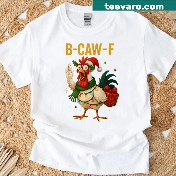 Vintage rooster design with humorous text for Christmas