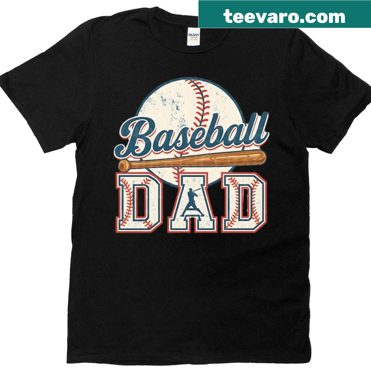 Baseball-themed T-shirt with a bat and ball and 'Home Run Champion' text — on a men's t-shirt