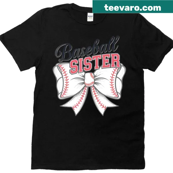 Youth T-shirt for baseball-loving girls with bow design