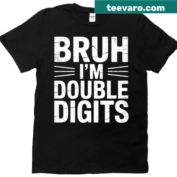 Funny birthday t-shirt for 10 year old boy with text