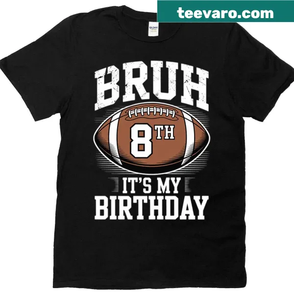 Illustrated T-shirt featuring a football player and birthday text