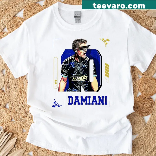 Bruno Damiani soccer player graphic T-shirt.
