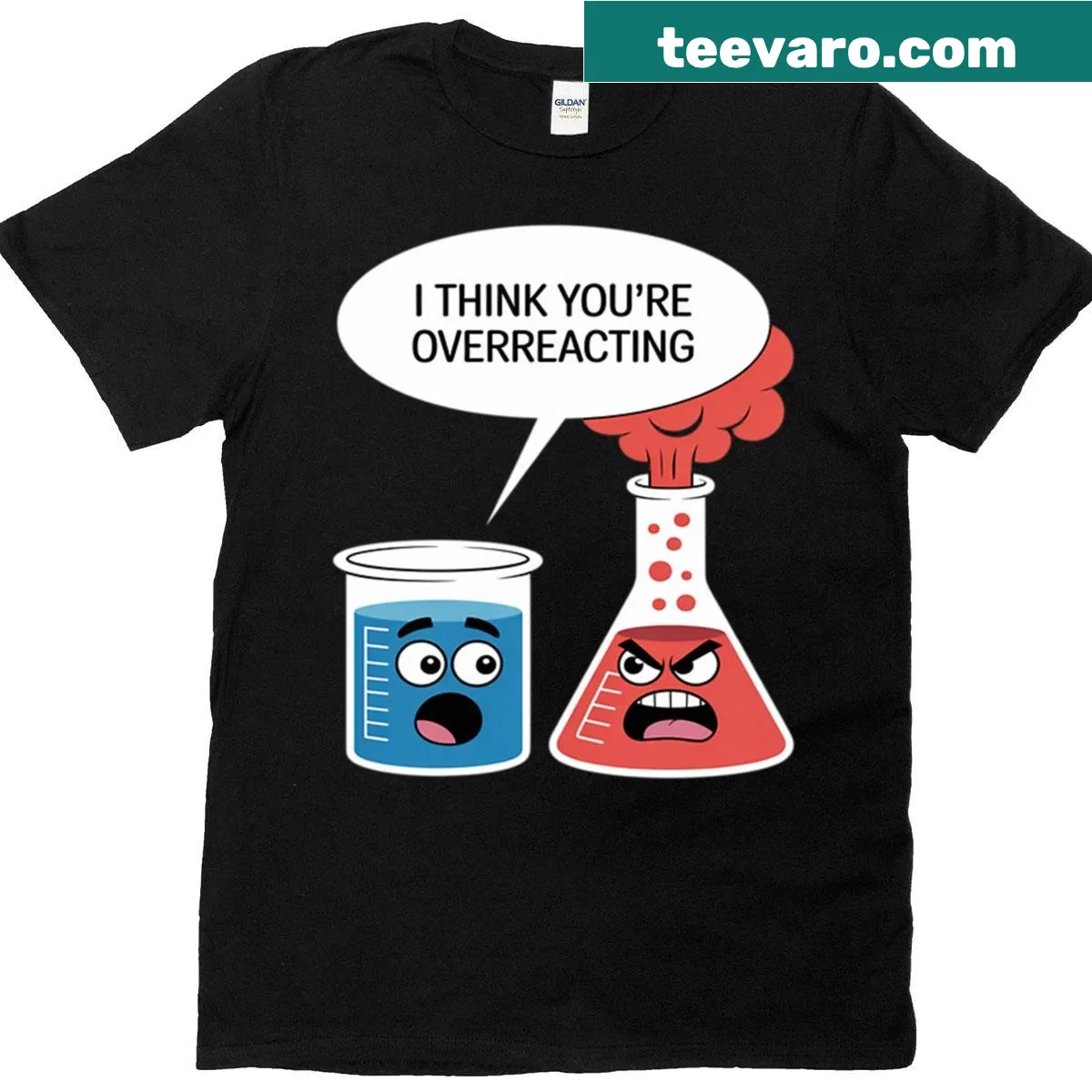Funny chemistry-themed T-shirt with witty saying — on a men's t-shirt