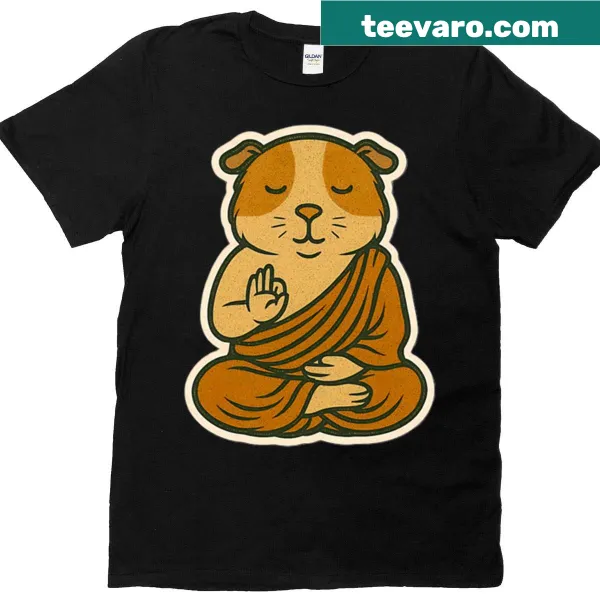 Cute guinea pig meditating in a zen design
