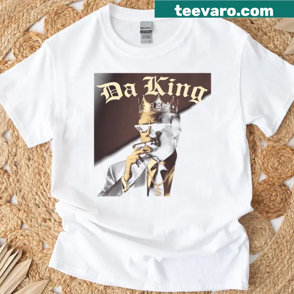 Edgy T-shirt with the phrase 'Da King Trump Thug Life'