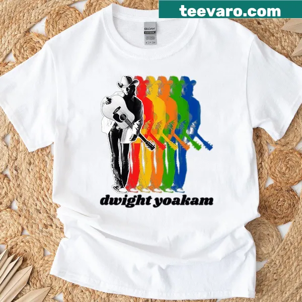 Retro tribute T-shirt featuring Dwight Yoakam with a vintage design.