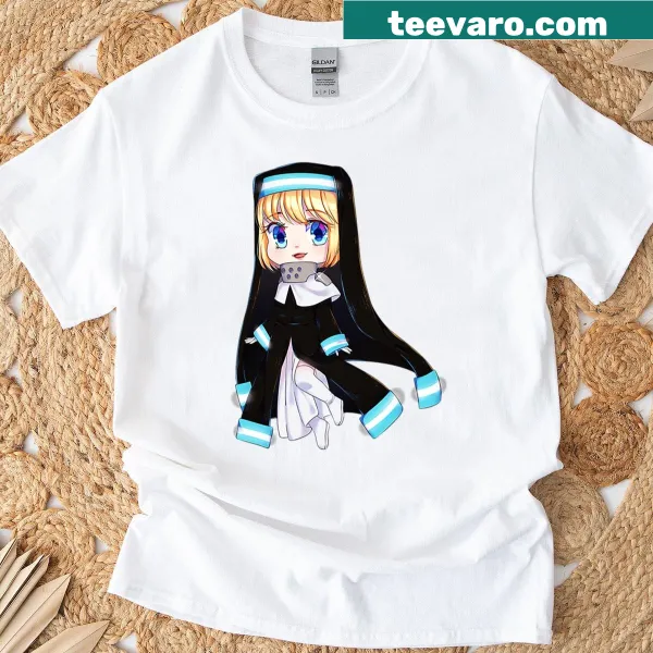 Anime-inspired shirt featuring Sister Iris from Fire Force.