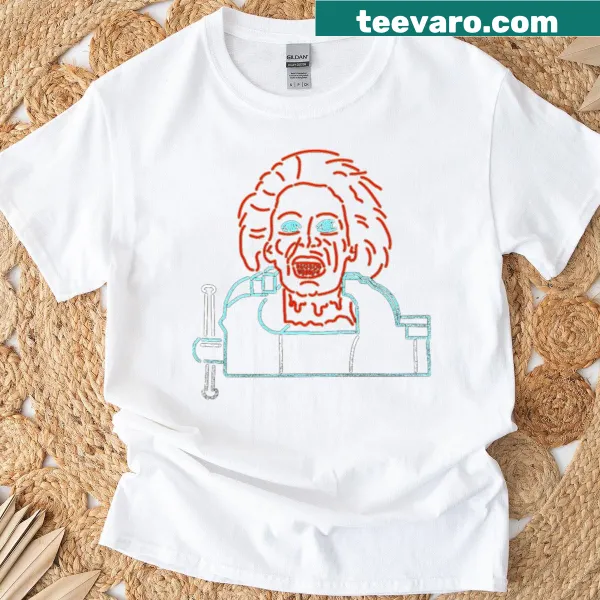 Graphic of a ghoulish head inspired by Evil Dead