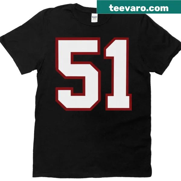 Minimalist Fifty One T-shirt featuring bold number 51