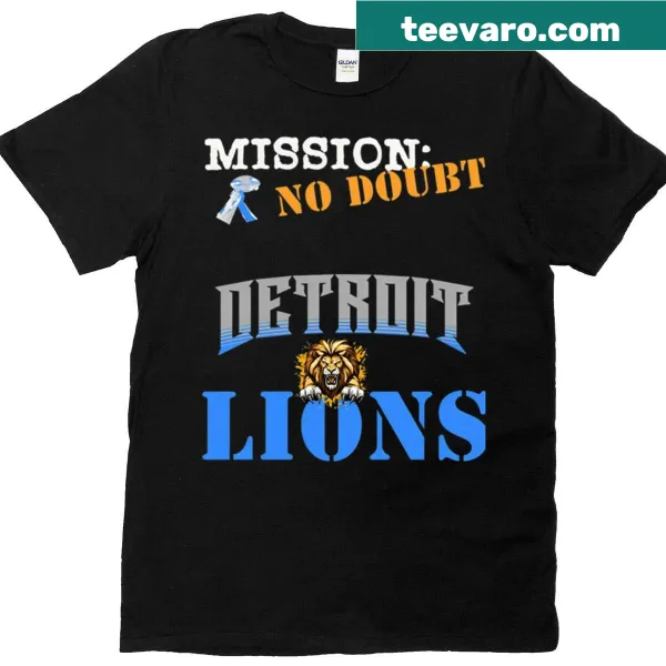 T-shirt featuring the Detroit Lions logo, ideal for fans.