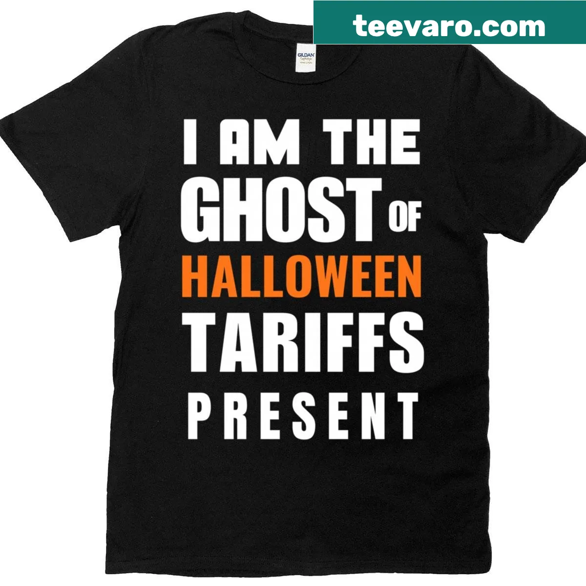 Humorous ghost graphic t-shirt for Halloween — on a men's t-shirt