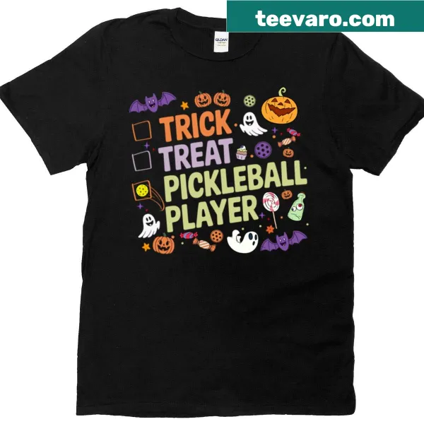 Halloween-themed pickleball design with ghosts and humor