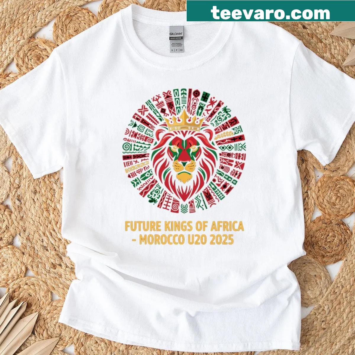 Morocco U20 Future Kings of Africa T-shirt — on a men's t-shirt