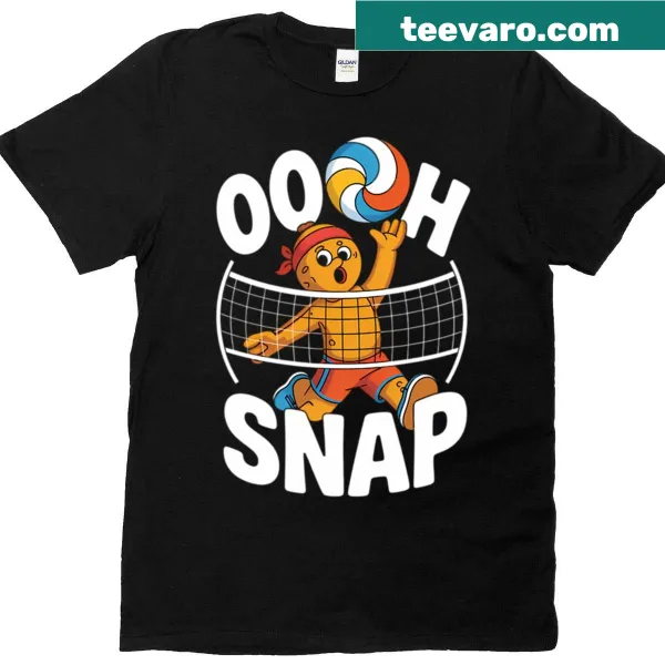 Gingerbread volleyball player graphic on a festive t-shirt