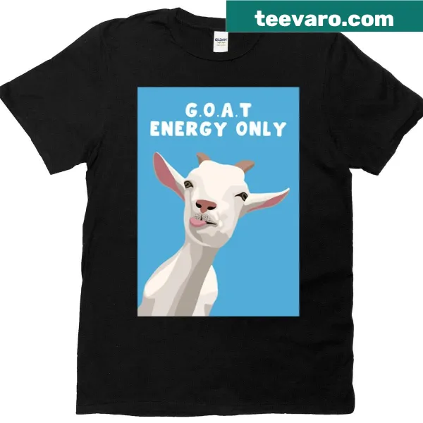 Playful goat illustration with humorous text
