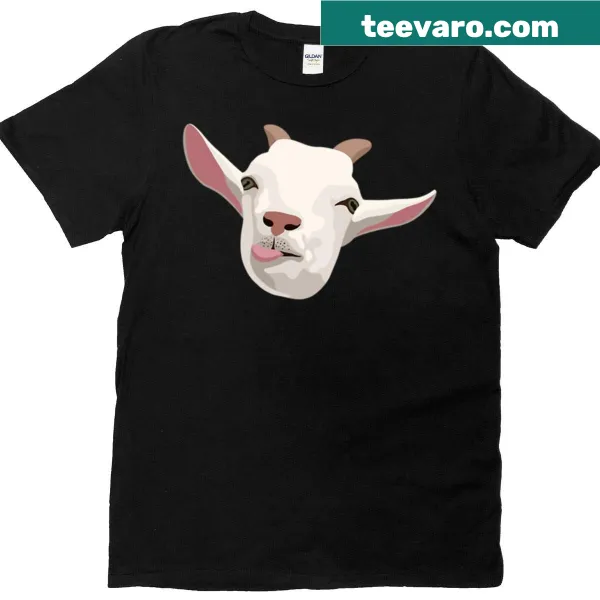 Playful goat illustration T-shirt