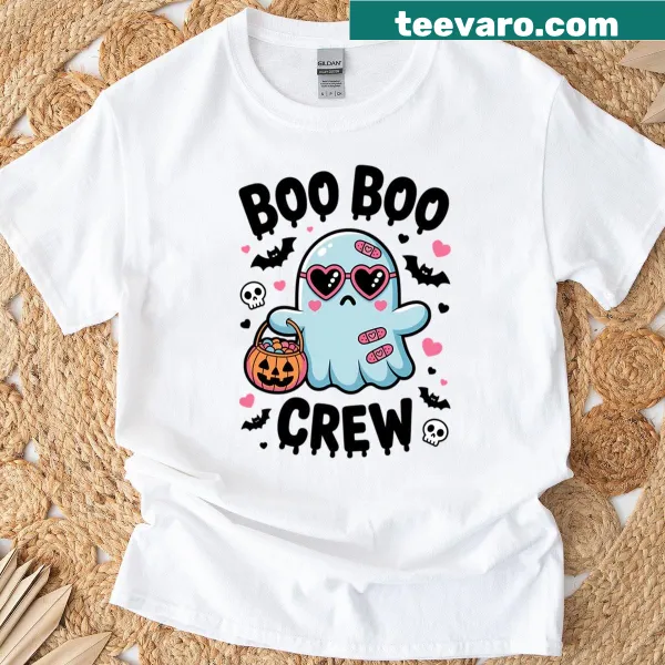 Halloween Boo Boo Crew T-shirt with playful typography