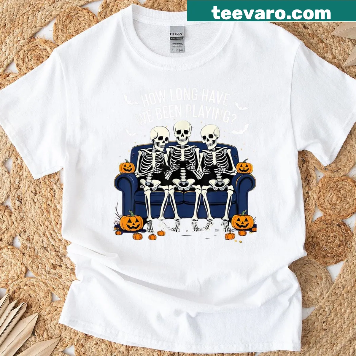 Funny T-shirt with gaming humor for Halloween — on a men's t-shirt