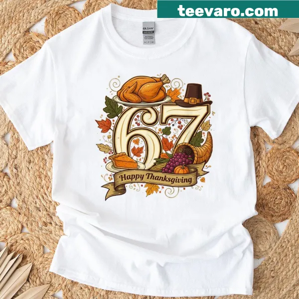 Thanksgiving birthday shirt with turkey and cornucopia
