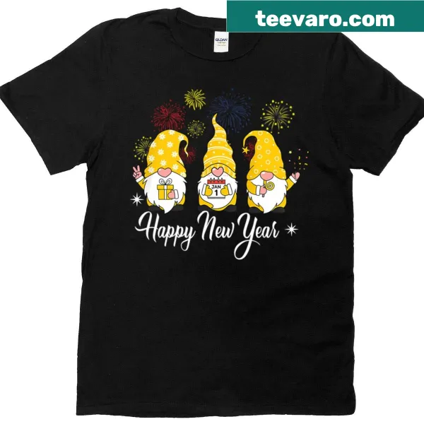 New Year gnomes design for family matching t-shirt