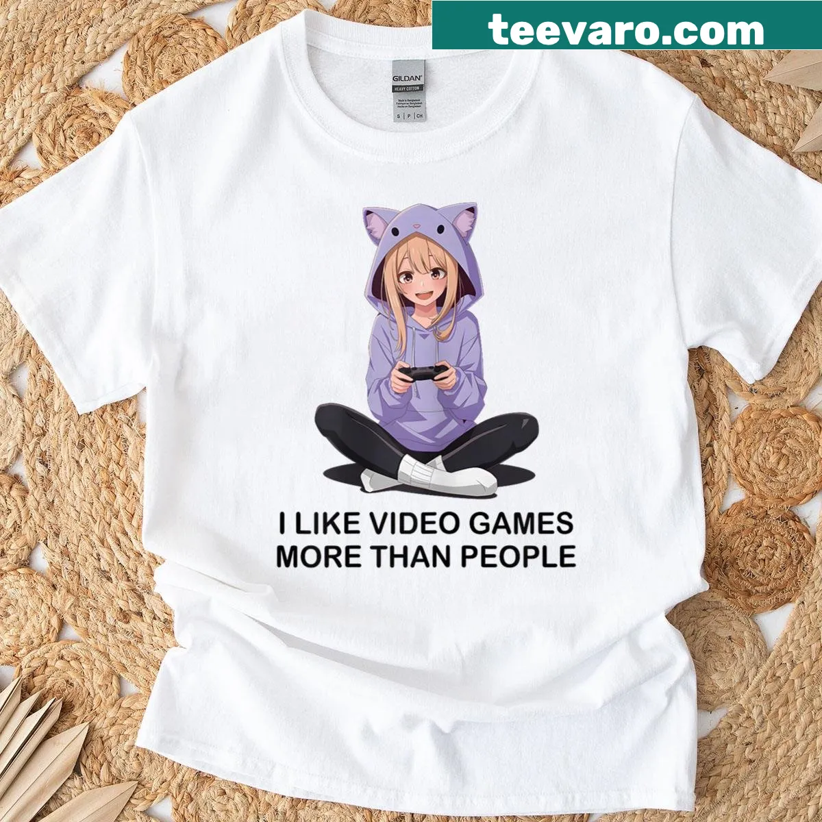 Funny gamer shirt with a quote about video games — on a men's t-shirt