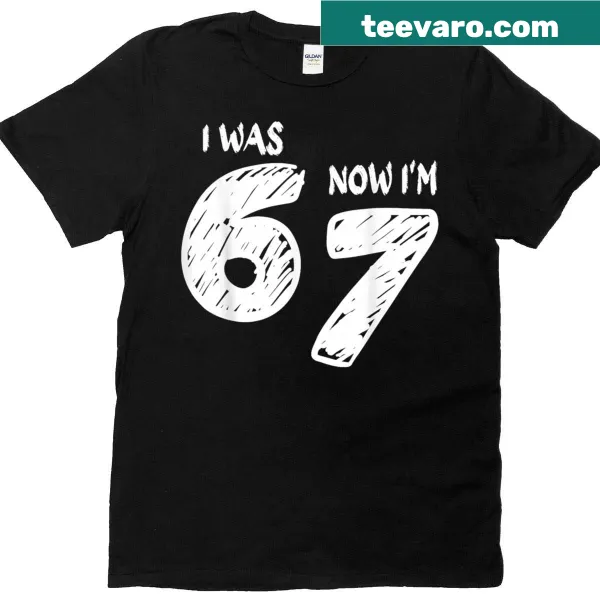 Birthday t-shirt stating 'I Was 6 Now I'm 7' in bold typography