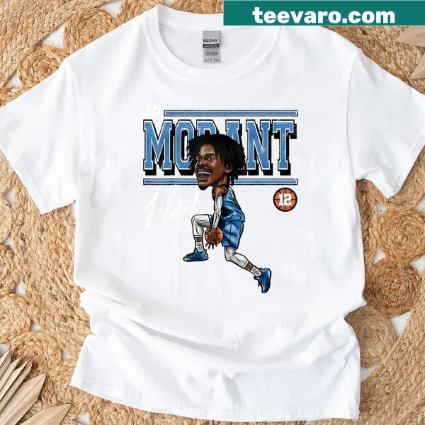 Ja Morant T-shirt featuring an energetic basketball illustration