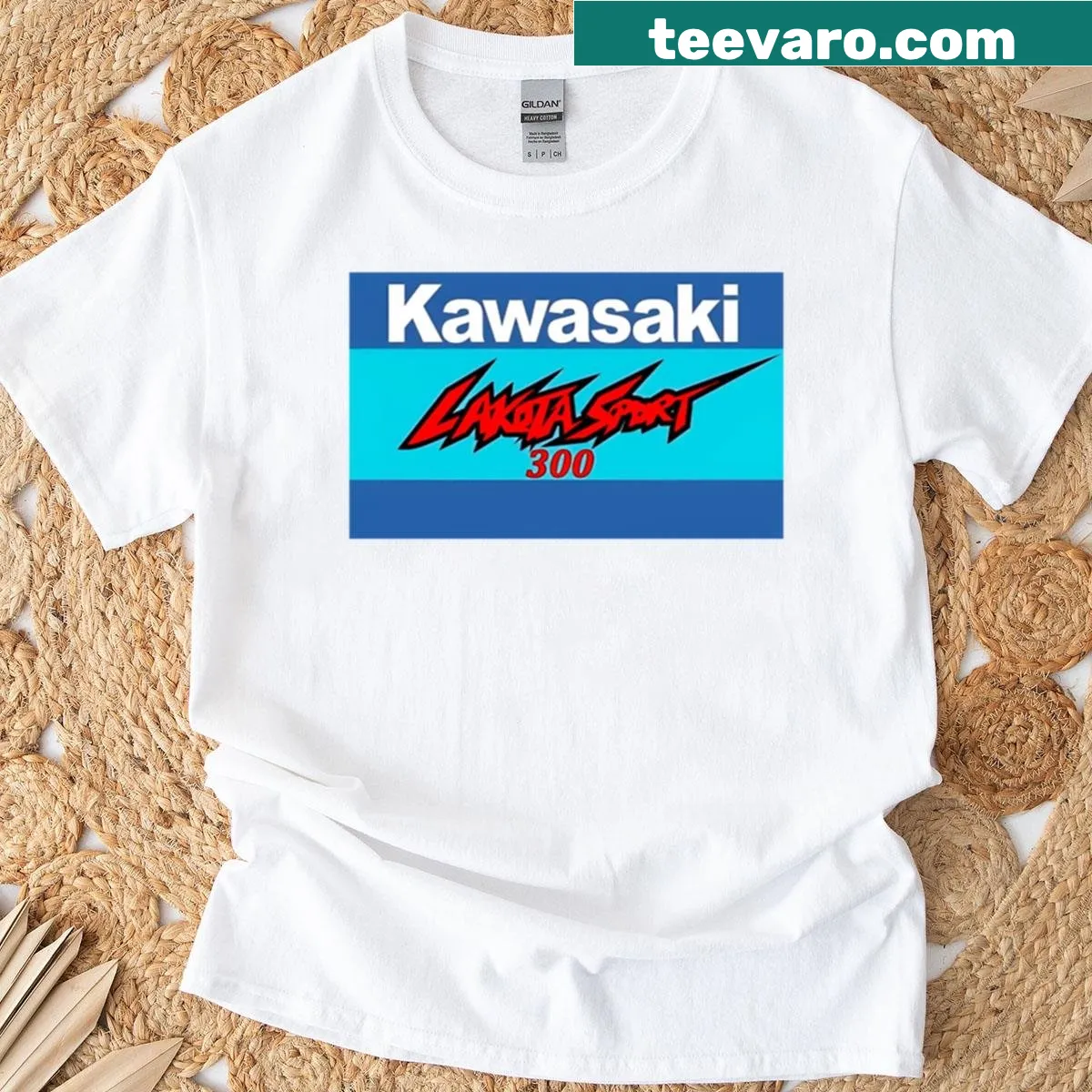 Kawasaki Lakota Sport 300 graphic shirt — on a men's t-shirt