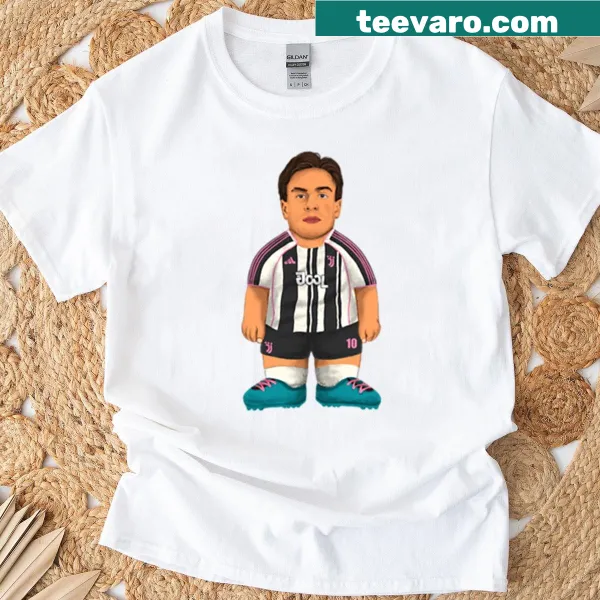 Cute chibi Kenan Yildiz illustration on a Juventus-themed T-shirt
