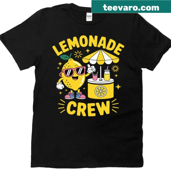 Fun lemonade-themed t-shirt with cheerful illustrations
