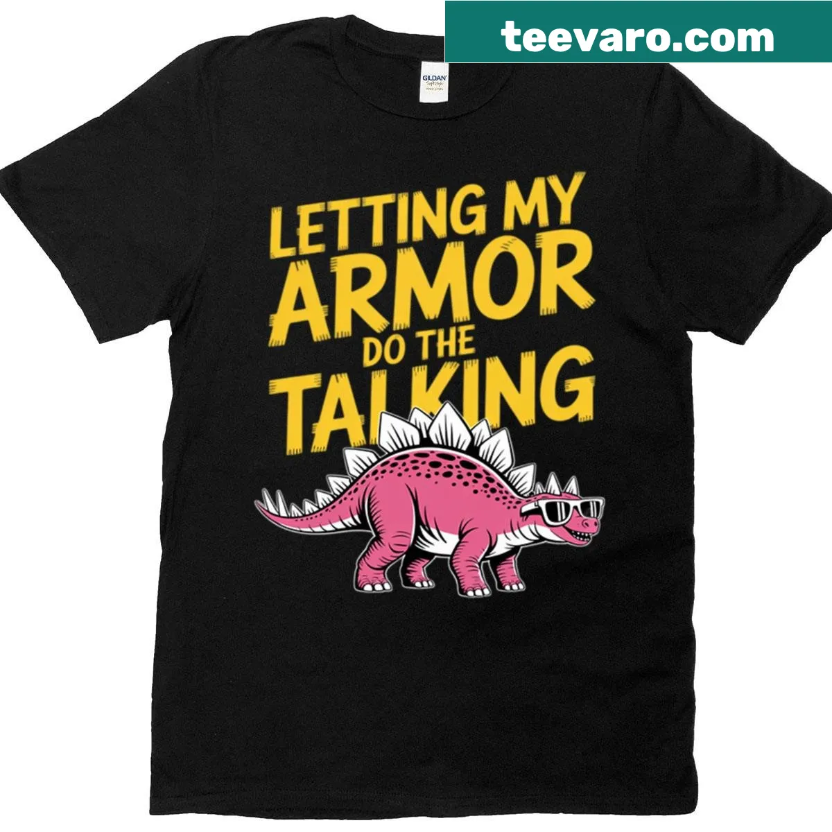 Dino Fossil T-shirt with an illustration of a dinosaur fossil and playful text — on a men's t-shirt