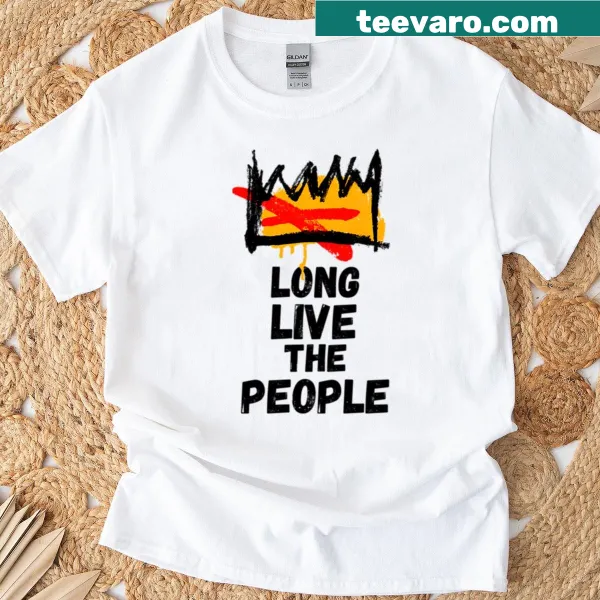 Bold text design on T-shirt with a patriotic theme