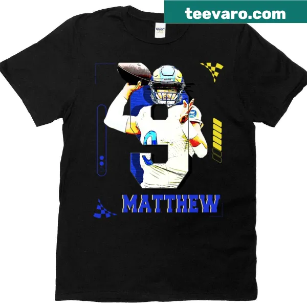 T-shirt featuring action graphic of football player Matthew Stafford
