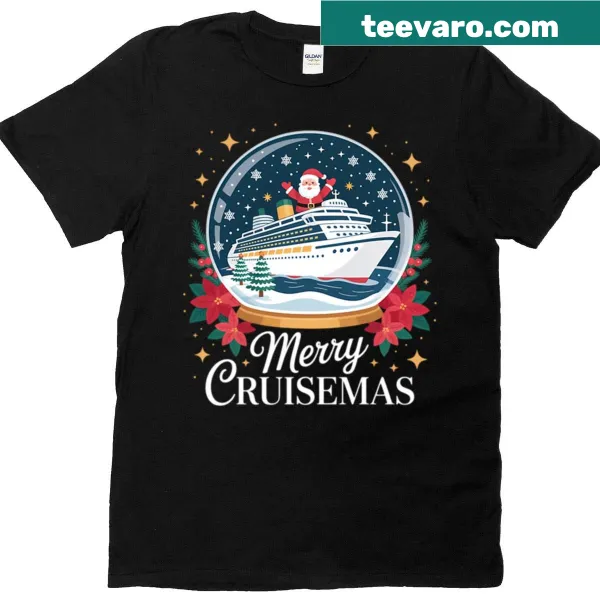 Cruise-themed Christmas T-shirt with festive design