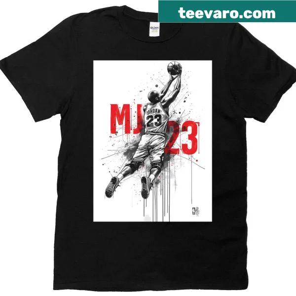Michael Jordan graphic featuring MJ 23 on a T-shirt
