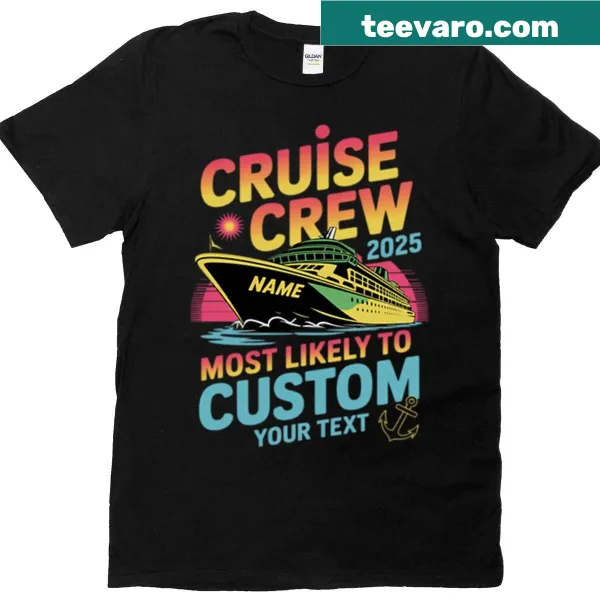 Matching t-shirts for couples with cruise-themed illustrations