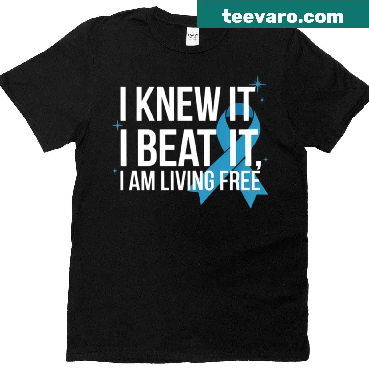 Inspirational T-shirt supporting prostate cancer awareness — on a men's t-shirt