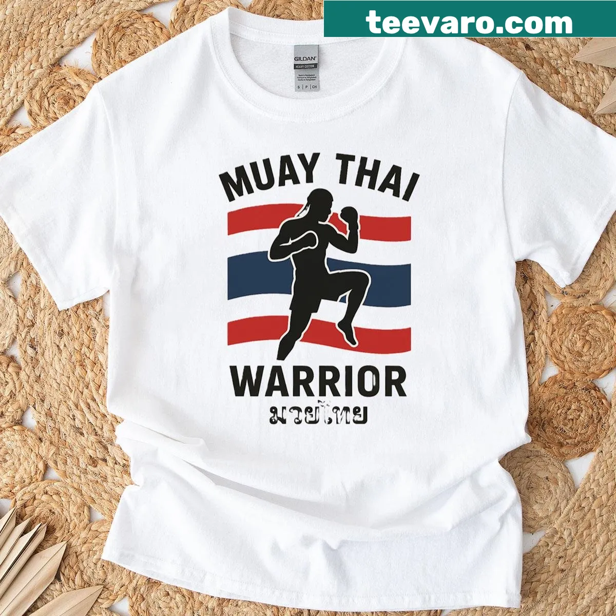 T-shirt featuring Muay Thai inspired graphic — on a men's t-shirt