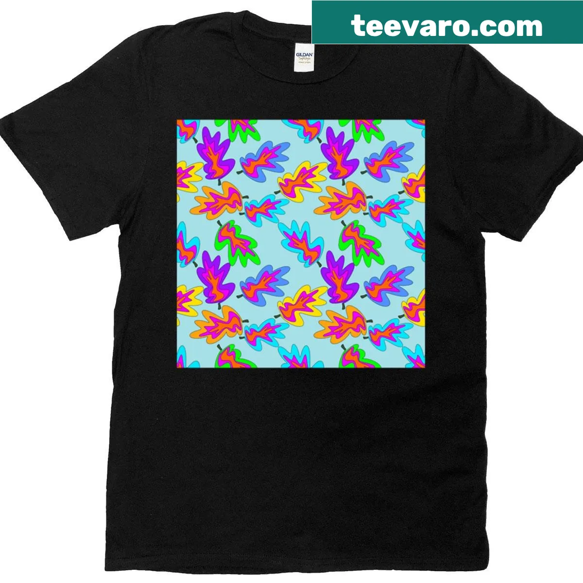 Abstract pattern t-shirt with seamless screen-printed design. — on a men's t-shirt