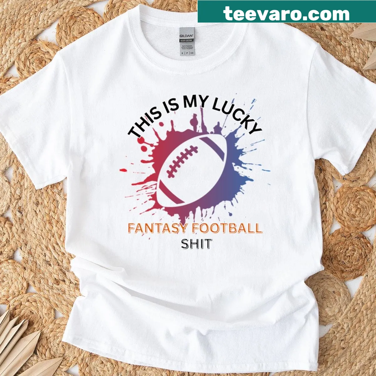 Vintage fantasy football graphic t-shirt for football fans — on a men's t-shirt