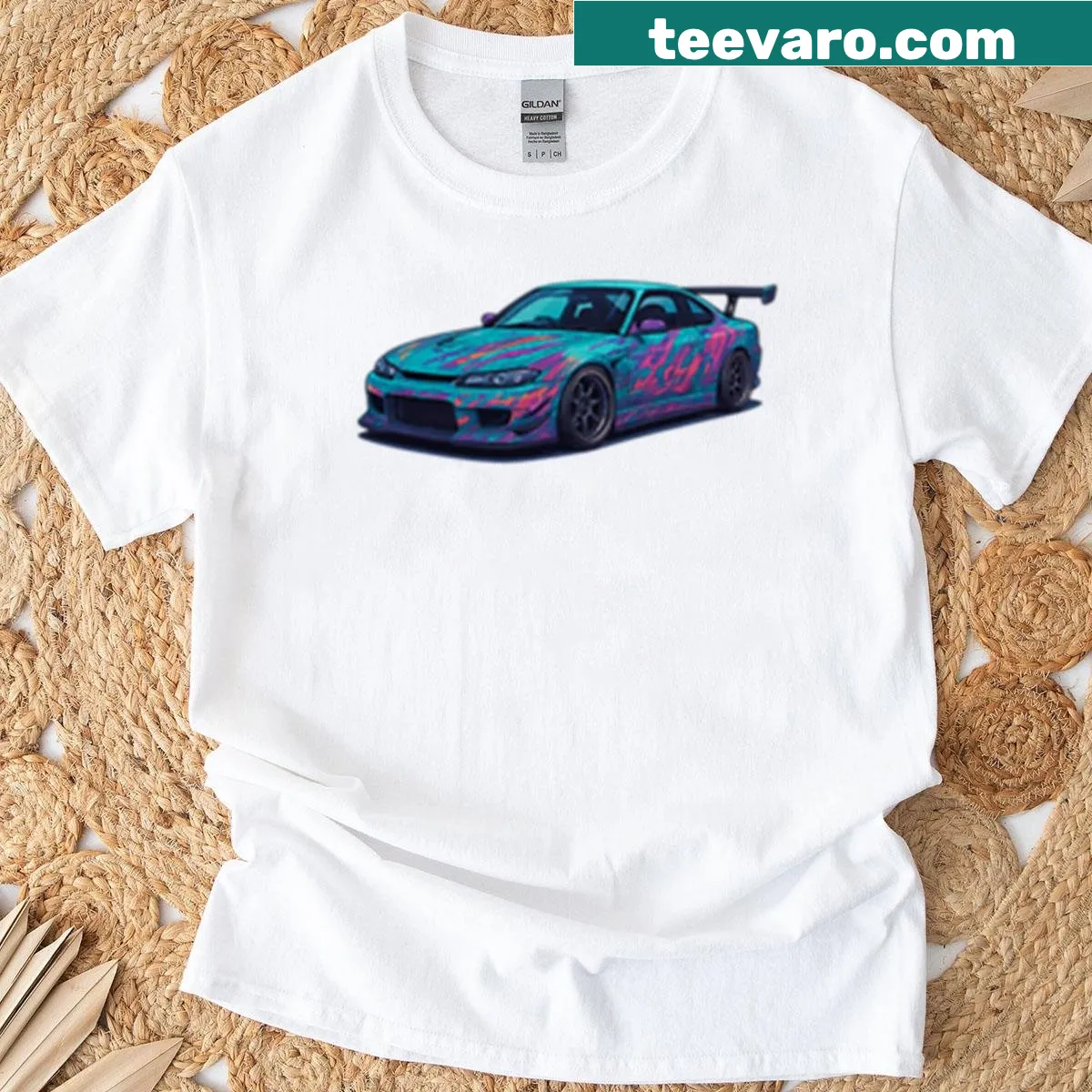 Illustration of Nissan Silva S15 on a T-shirt — on a men's t-shirt