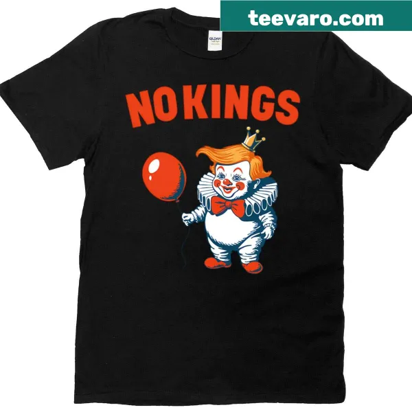 No Kings Anti Trump t-shirt with bold text