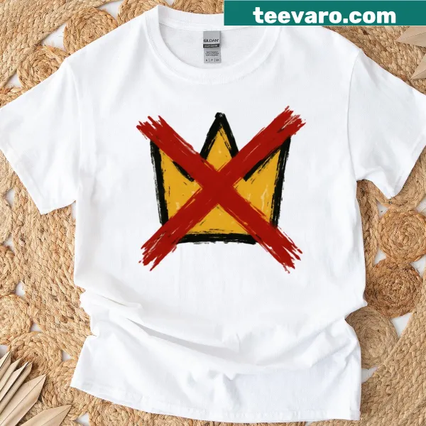 T-shirt with 'No Kings In America Since 1776' and crown graphic